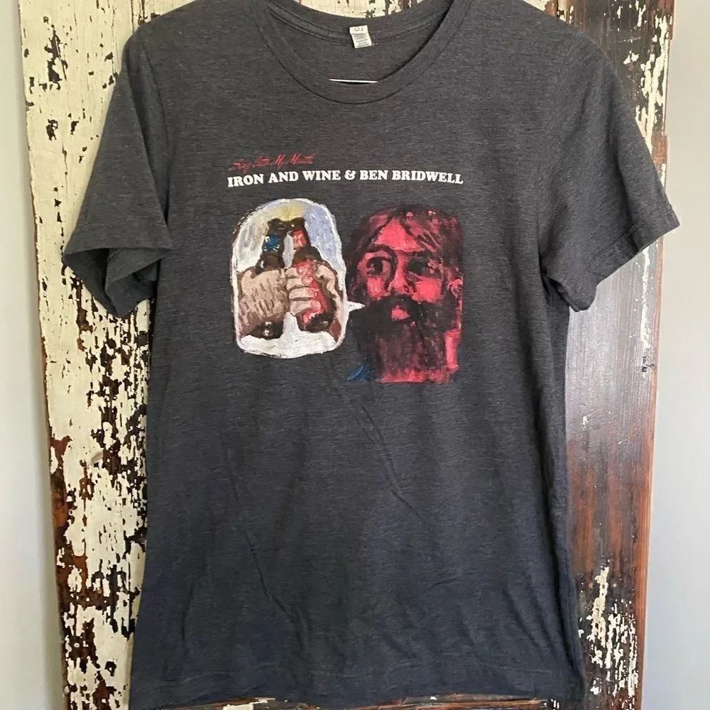 EUC Iron and Wine and Ben Bridwell T-shirt.